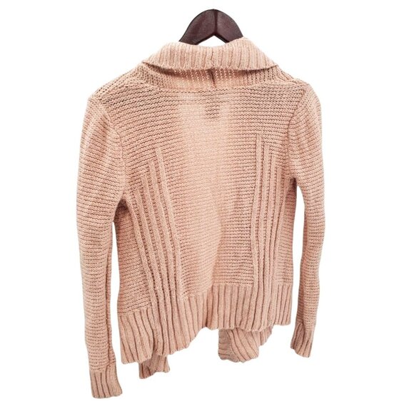 American Rag XS Entry Cie Chunky Cable Knit Drape Open Front Sweater Cardigan - Picture 10 of 11